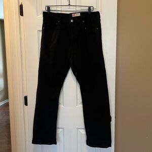 Wrangler Men's Black Straight Leg Denim Jeans Regular Fit, Size 36x29